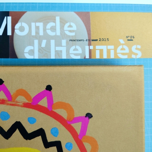 Hermes Vibrant Art Book with Orange and Pink Accents - Picture 3 of 5